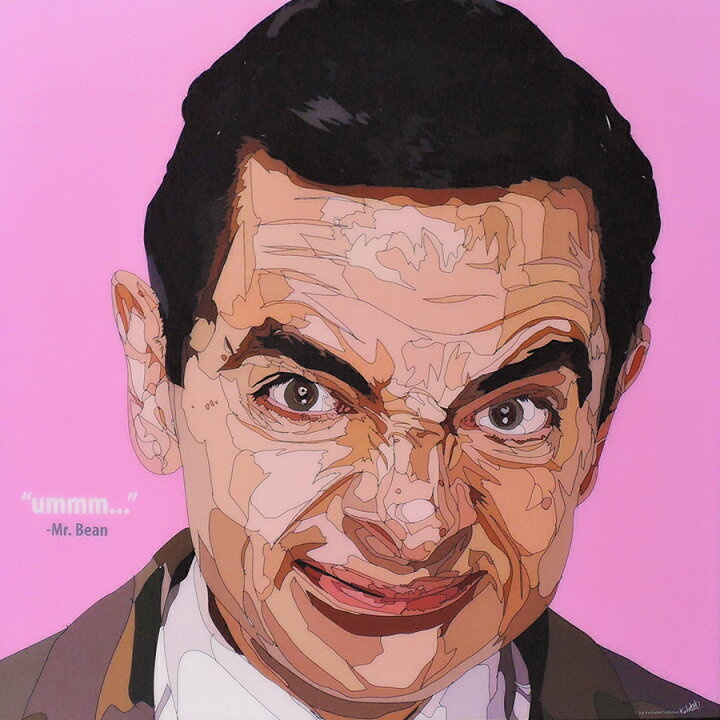楽天市場 Mr Bean ミスター ビーン Keetatat Sitthiket アートフレーム アートパネル インテリア 雑貨 店舗 内装 玄関 おしゃれ ポップアート ポスター 絵 イラスト 壁掛け ローワン アトキンソン コメディアン 俳優 映画 キャラクター スマイルワゴン楽天市場店