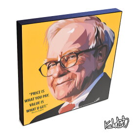 ポップアートフレーム Warren Buffett　ウォーレン・バフェット KEETATAT SITTHIKET アートパネル インテリア 雑貨 店舗 内装 玄関 おしゃれ ポスター 絵 イラスト 壁掛け 個人投資家 カリスマ 経済 オマハの賢人 投資の神様 投資のお守りとして