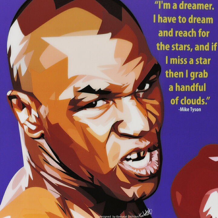 楽天市場 Mike Tyson マイク タイソン Keetatat Sitthiket アートフレーム アートパネル インテリア 雑貨 店舗 内装 玄関 おしゃれ ポップアート ポスター 絵 イラスト 壁掛け ボクシング選手 プロボクサー 元世界王者 スマイルワゴン楽天市場店
