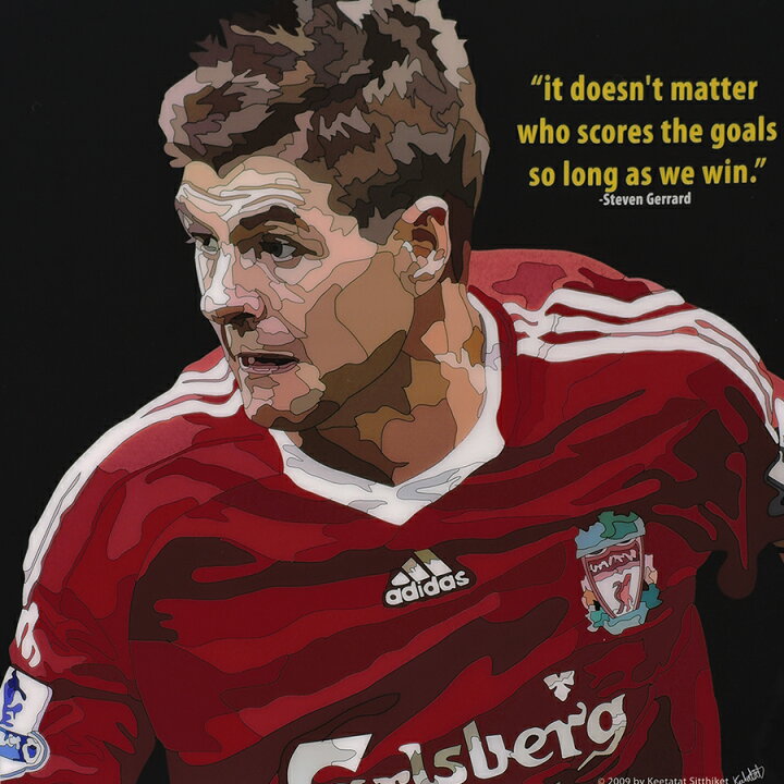 楽天市場 Steven Gerrard Liverpool スティーヴン ジェラード Keetatat Sitthiket アートフレーム アートパネル インテリア 雑貨 店舗 内装 玄関 おしゃれ ポップアート ポスター 絵 イラスト 壁掛け サッカー選手 リヴァプール プレミアリーグ レジェンド