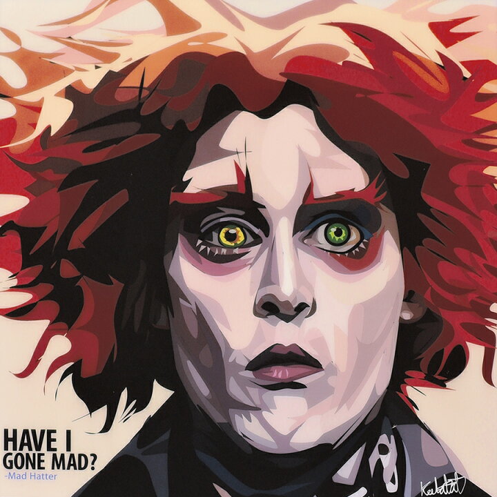 楽天市場 ポップアートフレーム Mad Hatter Alice In Wonderland マッドハッター アリスインワンダーランド Keetatat Sitthiket アートパネル インテリア 雑貨 店舗 内装 玄関 おしゃれ ポスター 絵 イラスト 壁掛け ジョニー デップ 映画 キャラクター