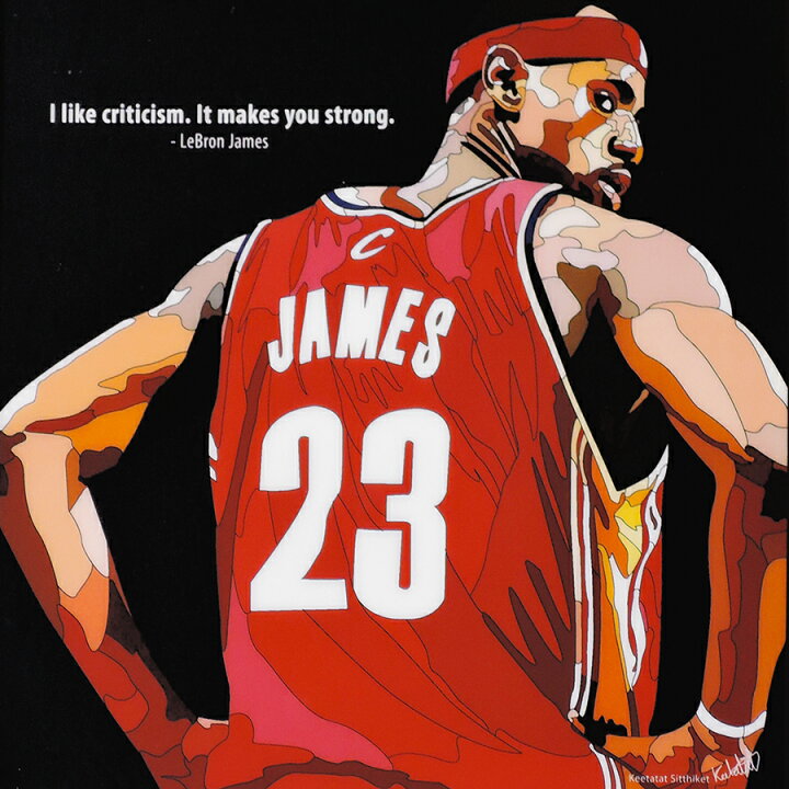 楽天市場 Lebron James レブロン ジェームズ2 Keetatat Sitthiket アートフレーム アートパネル インテリア 雑貨 店舗 内装 玄関 おしゃれ ポップアート ポスター 絵 イラスト 壁掛け バスケットボール選手 伝説 Nba レジェンド スマイルワゴン楽天市場店