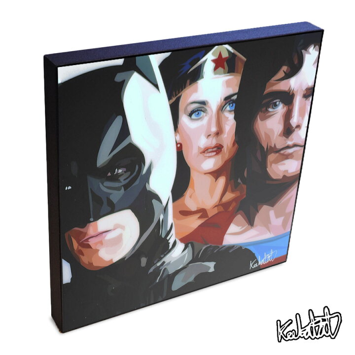 楽天市場 Batman Superman Wonderwoman バットマン スーパーマン ワンダーウーマン Keetatat Sitthiket アートフレーム アートパネル インテリア 雑貨 内装 おしゃれ ポップアート ポスター 絵 イラスト グラフィック 壁掛け スマイルワゴン楽天市場店