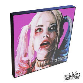 ポップアートフレーム harley-quinn2　ハーレイ・クイン2 KEETATAT SITTHIKET アートパネル インテリア 雑貨 店舗 内装 玄関 おしゃれ ポスター 絵 イラスト 壁掛け マーゴット・ロビー コミック 映画 キャラクター ヒーロー ヴィラン