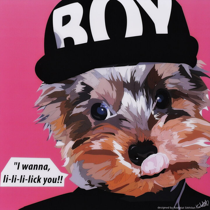 楽天市場 ポイント5倍 4 22 19 00 4 28 10 59 I Wanna Lick You Yorkshire Terrier ヨークシャーテリア Keetatat Sitthiket アートフレーム アートパネル インテリア 雑貨 店舗 内装 玄関 おしゃれ ポップアート ポスター 絵 イラスト 壁掛け 犬の絵