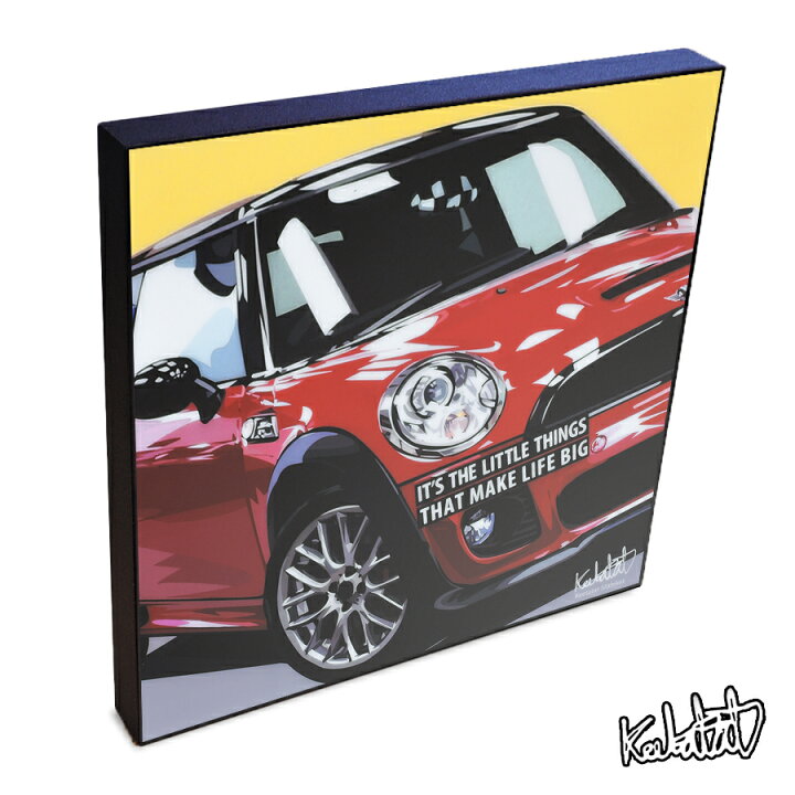 楽天市場 ポイント5倍 4 22 19 00 4 28 10 59 Mini Bmw ｍｉｎｉクーパー ｂｍｗ Keetatat Sitthiket アートフレーム アートパネル インテリア 雑貨 店舗 内装 玄関 おしゃれ ポップアート ポスター 絵 イラスト 壁掛け 自動車 ラグジュアリーカー スマイル