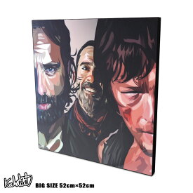 アートパネル 特大52cmサイズ☆ Daryl ＆Rick ＆NEGAN Walking Dead ダリル&リック＆ニーガン 海外ドラマ・ウォーキング・デッド ウォールアート パネル 映画 キャラクター スター グッズ ポップアート アートフレーム 雑貨