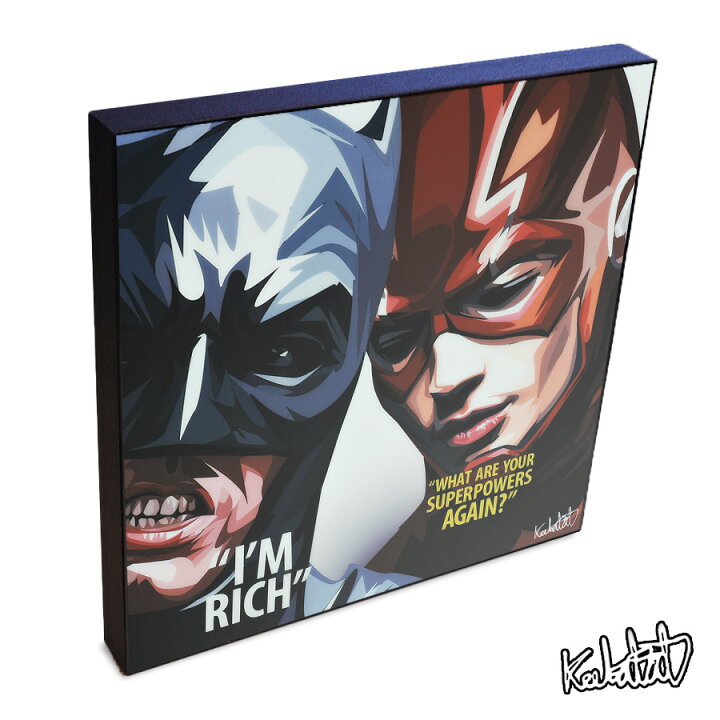 楽天市場 Batman Flash バットマン フラッシュ Keetatat Sitthiket アートフレーム アートパネル インテリア 雑貨 内装 おしゃれ ポップアート ポスター 絵 イラスト グラフィック 壁掛け 映画 キャラクター スマイルワゴン楽天市場店