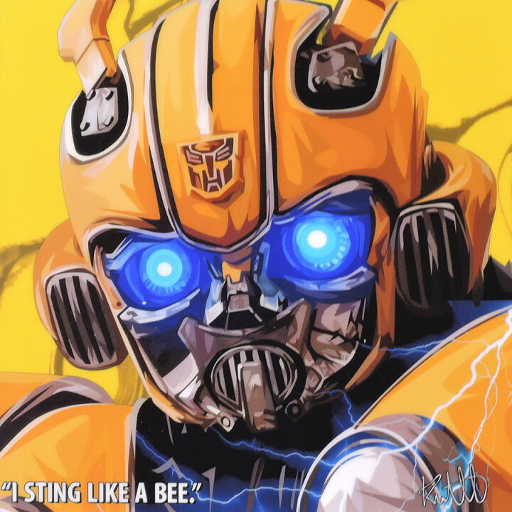 楽天市場 ポイント10倍 4 8 00 4 18 10 59まで Bumblebee バンブルビー Keetatat Sitthiket アートフレーム アートパネル インテリア 雑貨 店舗 内装 玄関 おしゃれ ポップアート ポスター 絵 イラスト 壁掛け トランスフォーマー Sf 映画 キャラクター