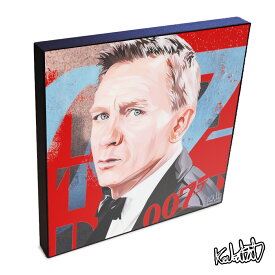 ポップアートフレーム James Bond ジェームズ・ボンド（ダニエルクレイグ） KEETATAT SITTHIKET アートパネル インテリア 雑貨 店舗 内装 玄関 おしゃれ ポスター 絵 イラスト 壁掛け 俳優 ハリウッド セレブ 映画