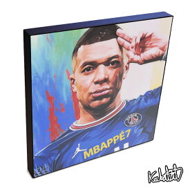 ポップアートフレーム Kylian Mbappe2 キリアン・エムバペ2 KEETATAT SITTHIKET アートパネル インテリア 雑貨 店舗 内装 玄関 おしゃれ ポスター 絵 イラスト 壁掛け サッカー選手 フォワード パリ・サンジェルマンFC フランス代表 スポーツ選手