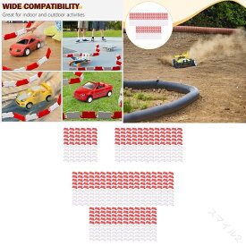 DIY モジュラー RC ドリフトトラックセット RC 車両用 耐衝突フェンス 拡張可能 調整可能 1/14-1/28 軽量アクセサリー ラジコンカー ドリフトカー コースパーツ フェンスパーツ 改造パーツ