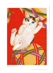 S0010 猫ポストカード アートボード【子猫】北田浩子