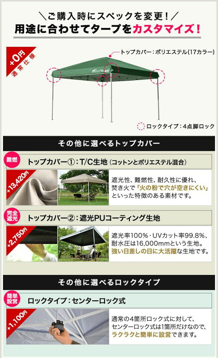 楽天市場】遮光/遮熱モデル追加！FIELDOOR ワンタッチタープテント 3m×3m サイドシート2枚付 横幕セット 頑丈 スチール テント タープ  300 3.0m ワンタッチテント ワンタッチタープ 大型 簡単 UVカット 撥水 日よけ イベント アウトドア キャンプ 1年保証 □[送料無料  ...