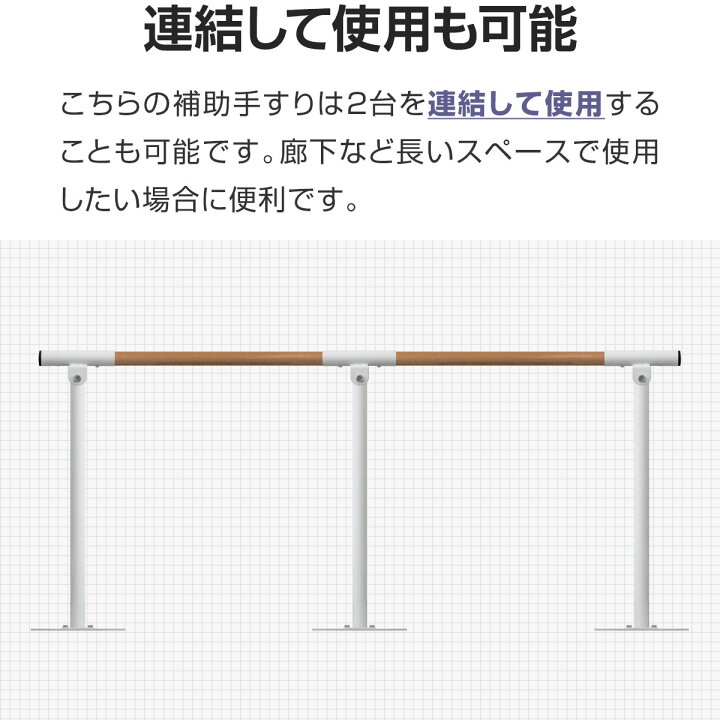楽天市場】【楽天1位】手すり 玄関 置くだけ 工事不要 手すり 長さ3 