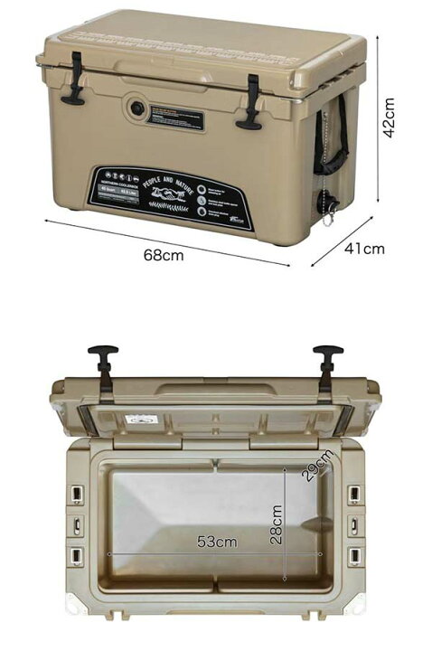 楽天市場】クーラーボックス 大容量 大型 42.5L/45QT ハードクーラー 