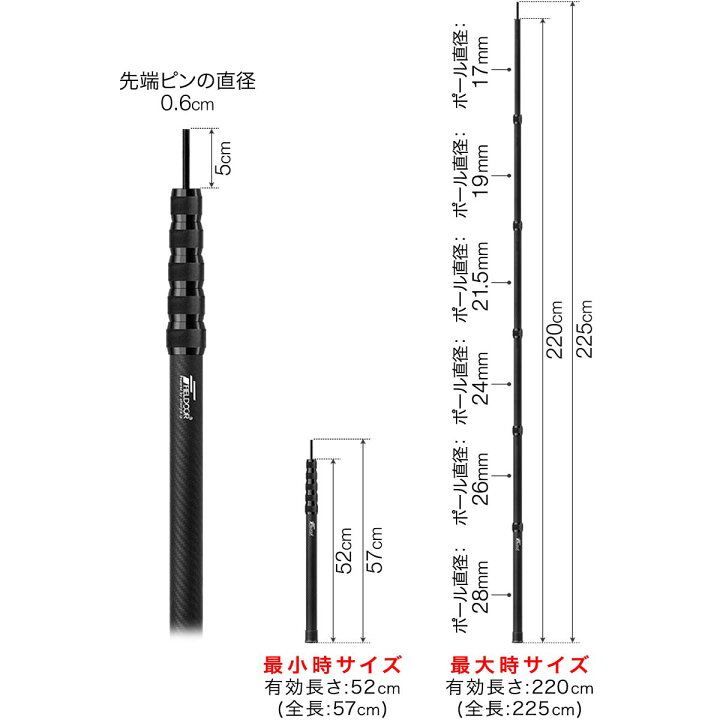 楽天市場】【楽天1位】FIELDOOR テントポール 軽量 カーボン製テント 