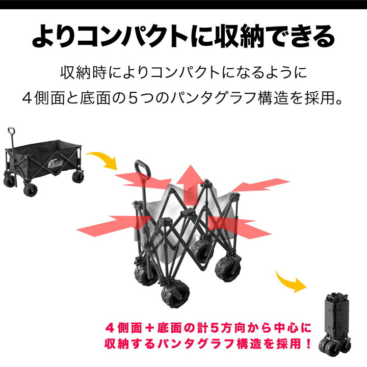 楽天市場】【楽天1位】FIELDOOR アウトドアワゴン キャリーワゴン 大 