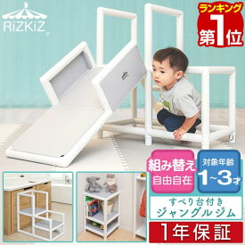 【11,000円→SALE9,900円〜2/10(火)01:59まで】【楽天1位】RiZKiZ ジャングルジム 滑り台 室内 コンパクト ミニ 2段 子供 1歳/2歳/3歳/4歳/5歳/6歳 室内遊具 大型遊具 おもちゃ 玩具 すべり台 組み立て簡単 工具不要 屋内 家庭用 子供 男 ■[送料無料]