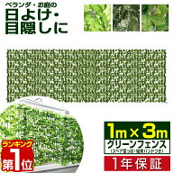 【3,960円→SALE3,740円〜7/11(土)01:59まで】【楽天1位】 グリーンフェンス 屋外 目隠し 1m×3m 緑のカ…