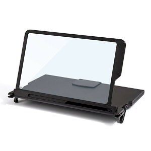 スマホ画面拡大鏡 12インチ スマホ 拡大鏡 スマホ 拡大 スクリーン HD 3〜4倍 目の保護 疲労軽減 携帯電話 スクリーンアンプ 携帯便利 軽量 多機能調節可能 スマホ&タブレット スタンド折り畳