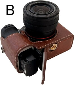 �J�����P�[�X SONY ��7C II �P�[�X SONY ��7CR �J�����ی� �o�b�t�@���[�͗l �d�r�����\ ���i�� �t�F�C�N���U�[ PU���U�[ �O�r�Ή� ���U�[�P�[�X ���v ���� �L�Y�h�~ �J�o�[ �y�� �Ռ��z�� �݊��i