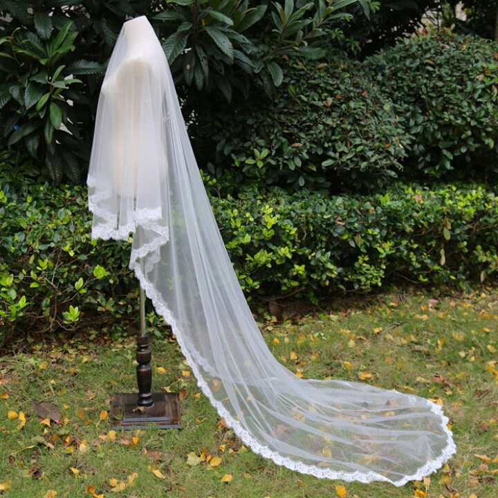 楽天市場 ウェディングベール ロングマリアベール 花柄レース 2m T054 Heartsunny 格安 激安 結婚式 披露宴 二次会 演奏会 発表会 お呼ばれ パーティー ウエディング ブライダル 花嫁 スマイルデ ショップ