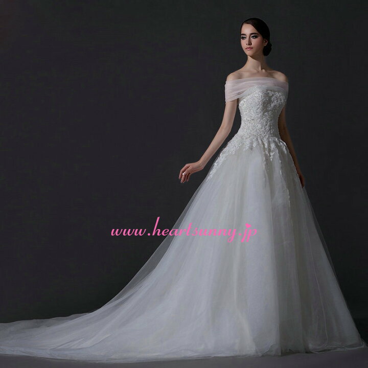 楽天市場】ウェディングドレス Aライン☆A055☆2Wayタイプ 取り外し  