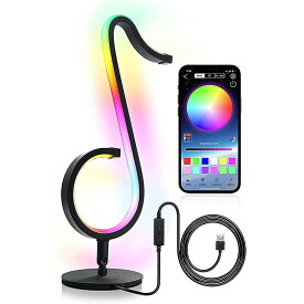 【ポイント 5倍UP !】スマートテーブルウォールLEDランプ ナイトライト アンビエントムードライト TiktokMusicSync デスクデコレーション RGB IC210モード APPホーム デコレーション用 リモコン