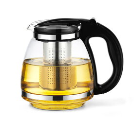 ティーポット 耐熱ガラス お茶ポット 麦茶ポット 1500ml 大容量 紅茶ポット 耐熱ポット 透明 ピッチャー ステンレス茶漉し付き 茶器家庭用 来客対応