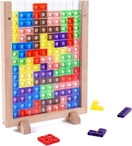 3Dテトリス 積み木 クリエイティブ3次元ロシアデスクトップゲームビルディングブロックボードタングラム数学キッズ子供教育玩具、知性の開発に役立ちます クリスマス 誕生日 贈り物 ギフ
