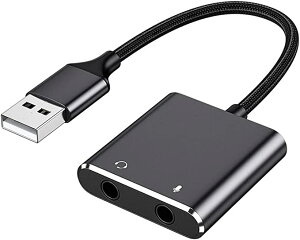 USB I[fBI ϊA_v^ Ot TEhJ[h USB 3.5mm ~j WbN wbhz}CN[qt PS5/PS4/MacBook/Mac Mini/iMac/Windows PCȂǂɍœK