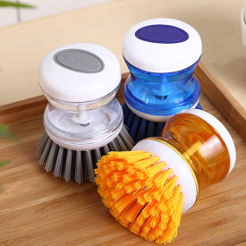 【時間限定！ ポイント10倍！】2個入り キッチン ブラシ 洗剤が出てくる 抗菌 キッチンブラシ 洗剤入りブラシ 食器洗い シンク 台所 キッチン ブラシ クリーニングブラシ キッチン掃除 泡もち 手間いらず 色はランダム発送