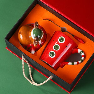 【ギフトバッグ付き】サンタクロースセラミックコップ クリスマスギフト選びに最適 トナカイ・雪だるま柄デザイン 個性的アメリカンスタイルコーヒーカップ ヨーロピアン風ミルクカップ
