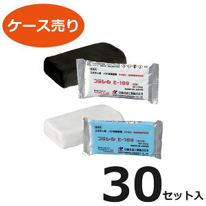 【在庫あり/送料無料】日東化成工業 E-189 グレー 30セット (基剤:黒/硬化剤:白) エポキシ系パテ状接着剤 プラシール 防水性 水中硬化可能 @