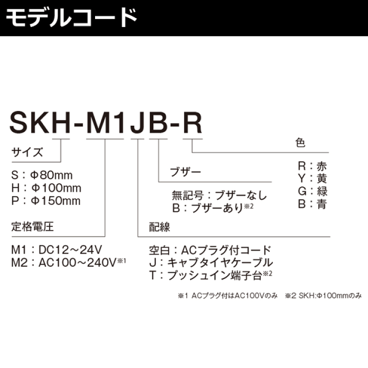 楽天市場】【在庫あり/送料無料】パトライト SKS-M2-Y 黄 AC100V 回転