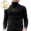 【楽天イーグルス感謝祭＆最大2000円OFFクーポン】高評価★4.62[楽天1冠獲得] セーター メンズ 【チクチクしないニット】タートルネック 無地 ケーブル編み スリム カジュアル 長袖 ニット 防寒 M〜2XL