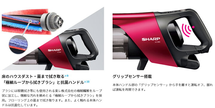 楽天市場】シャープ コードレススティック掃除機 EC-SR5-S RACTIVE Air 