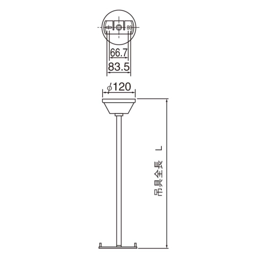 パナソニック 誘導灯用吊具 丸型Ｌ=250 FP01525C