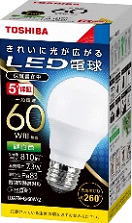 (10個セット・送料無料)LED電球 TOSHIBA（東芝ライテック）　E26口金　一般電球形　全方向タイプ　白熱電球60W形相当　昼白色　　LDA7N-G 60W-2 (LDA7NG60W2)