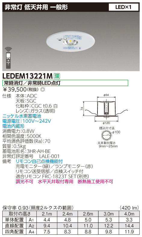 LEDEM13221M 10台セット-