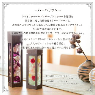 【ハーバ】木枠付ハーバリウムM四角
