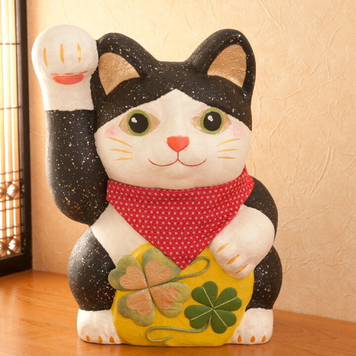 楽天市場】招き猫 置物 商売繁盛 祝 開店祝い開店お祝 ちぎり和紙幸せ 