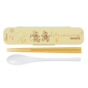 【P2倍★11/6 正午まで】【新発売】お箸スプーンセット 子供用 箸 箸ケース ケース付き お弁当 くすみ くすみカラー ディズニー ミッキーマウス ミッキーアドベンチャー 箸&スプーンセット