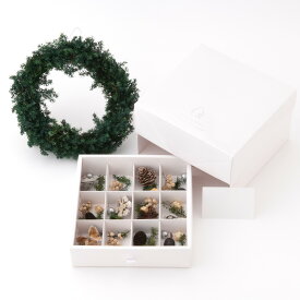 【数量限定アウトレット】【即納】リース 手作りキット Xmas 選べる3種 プレゼント クリスマスリース クリスマス プリザーブドフラワー 花 飾り プレゼント ナチュラル 木の実 りんご オーナメント おしゃれ デコレット 壁掛け 手作り 初心者 子供 説明書付 ボンド付