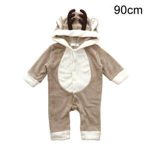 【5%OFF☆☆10/27 正午まで】【即納】カバーオール もこもこ サンタ トナカイ コスチューム ベビー 赤ちゃん ロンパース クリスマス キッズ 着ぐるみ ボア ボア 男の子 女の子 パーティー コス