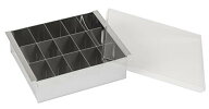 貝印 KAI 和菓子用器具 シルバー 約幅17×奥行14×高さ5cm 寒天冷菓流し器 カバー付き 日本製 食洗機対応…