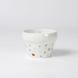 HARIO (ハリオ) にゃんプレボウル 猫用食器 高さあり 食べやすい 目盛り付き (ホワイト) 送料無料