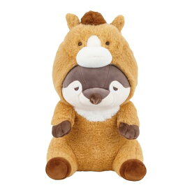 りぶはあと フード座り抱きまくらM プレミアムねむねむアニマルズ カワウソのくるり (全長約31cm) ウマ 干支 ぬいぐるみ 3702 送料無料