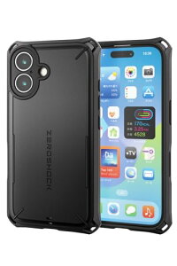 �G���R�� iPhone 16 �P�[�X �[���V���b�N �ϏՌ� �Ռ��z�� ZEROSHOCK [�t�B�����t��] �ČRMIL�K�i �n�j�J���\�� ��������